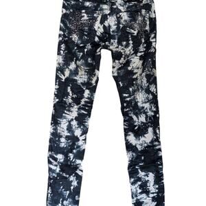 Miss Me Navy Tie-Dye Style Skinny pants 27
